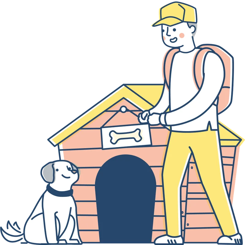 pet trainer illustration - TYR Protection Dogs