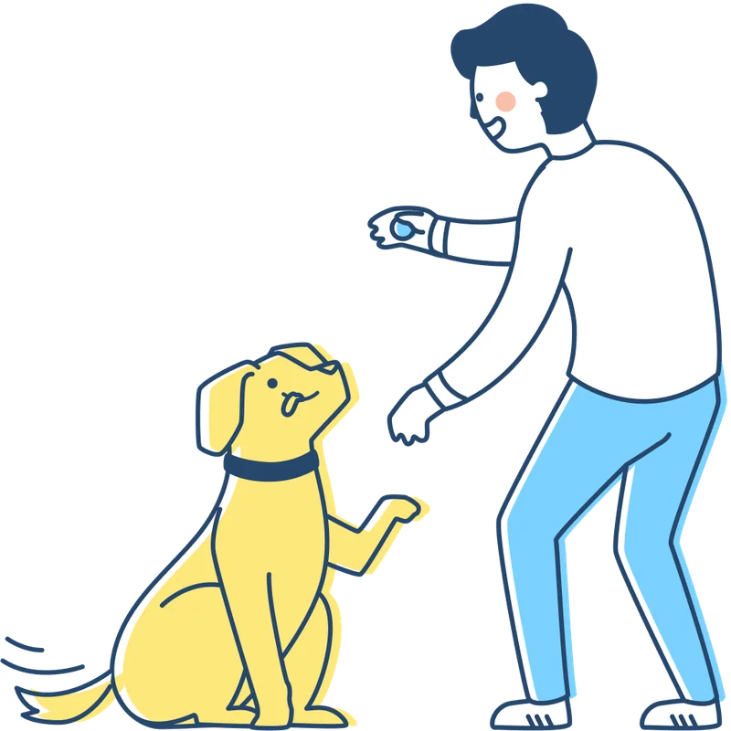 pet trainer illustration - TYR Protection Dogs